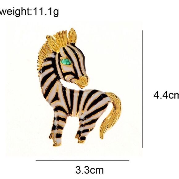 🦓 NEW stunning hand painted zebra brooch 🦓 - Picture 4 of 4